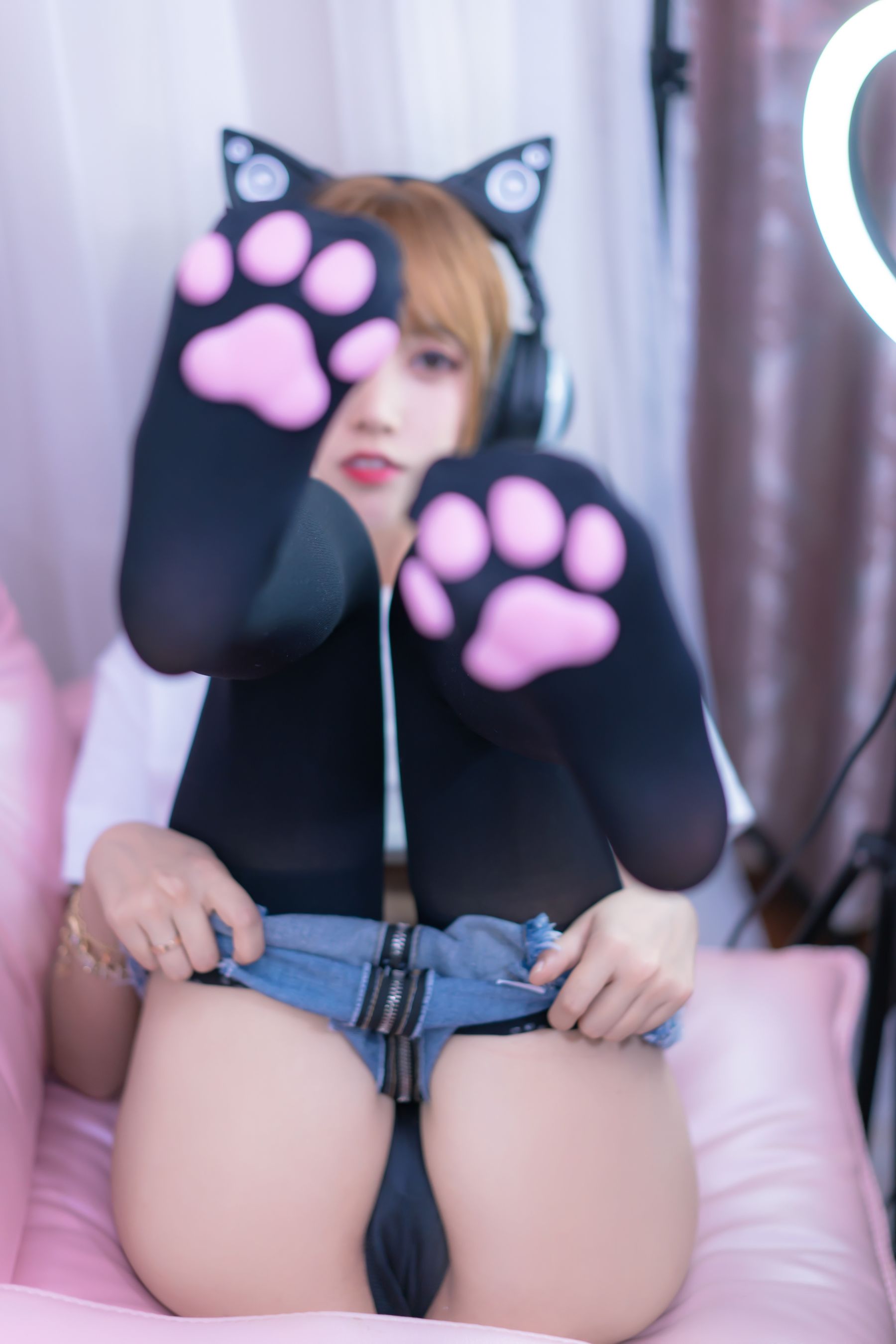 [Cosplay]米线线sama–电竞猫咪写真套图插图1